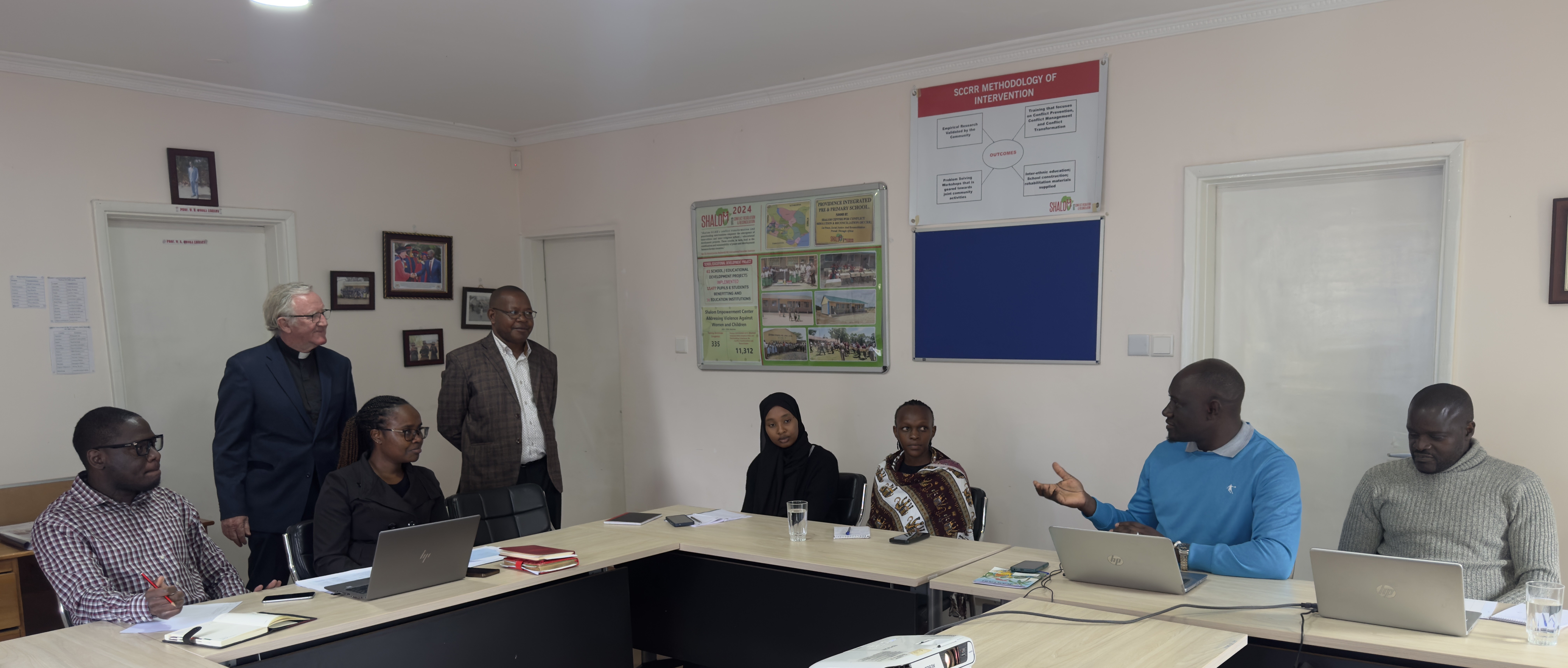 Tangaza University (TU) Vice Chancellor, Rev. Prof. Patrick Mwania visits Shalom Center for Conflict Resolution and Reconciliation (Shalom-SCCRR)